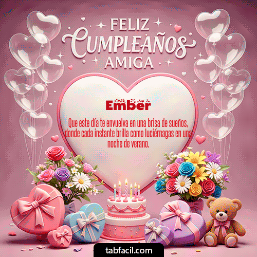GIF de Ember - Feliz Cumpleaños Amiga