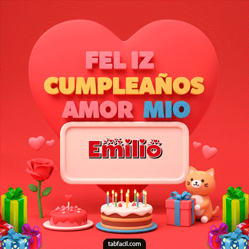 Ver GIF de 💖 Feliz Cumpleaños Amor Mio GIF de Emilio - 💖 Feliz Cumpleaños Amor Mio