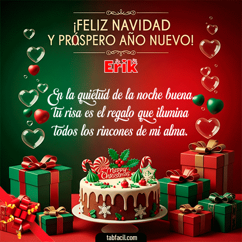 GIF Animado de Feliz Navidad para Erik - Feliz Navidad y Próspero Año Nuevo