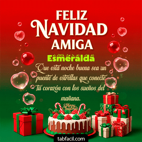 GIF Animado de Feliz Navidad para Esmeralda - Feliz Navidad Amiga