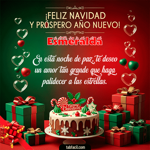 GIF Animado de Feliz Navidad para Esmeralda - Feliz Navidad y Próspero Año Nuevo