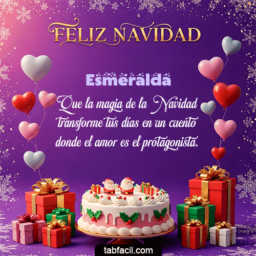 GIF Animado de Feliz Navidad para Esmeralda - 🎅 Merry Christmas