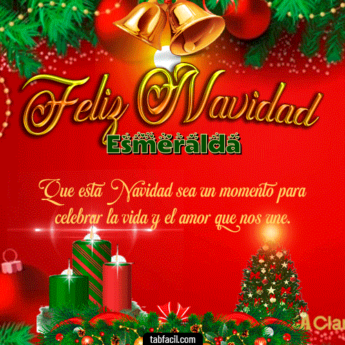 GIF Animado de Feliz Navidad para Esmeralda - Feliz Navidad