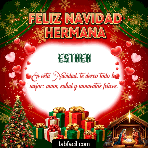 GIF de Esther - Feliz Navidad Hermana