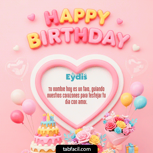 GIF de Eydis - Happy Birthday Amiga