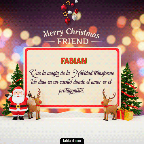 GIF de Fabian - Merry Christmas Friend