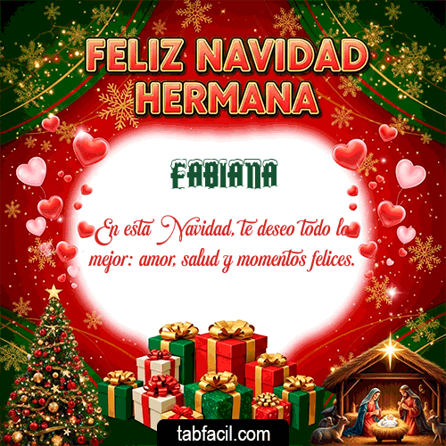 GIF de Fabiana - Feliz Navidad Hermana