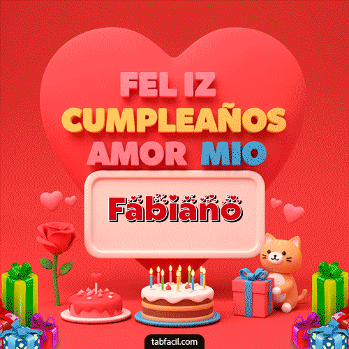 GIF de Fabiano - 💖 Feliz Cumpleaños Amor Mio