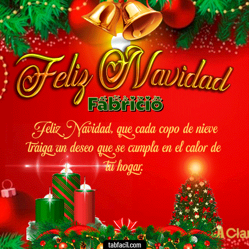 GIF Animado de Feliz Navidad para Fabricio - Feliz Navidad
