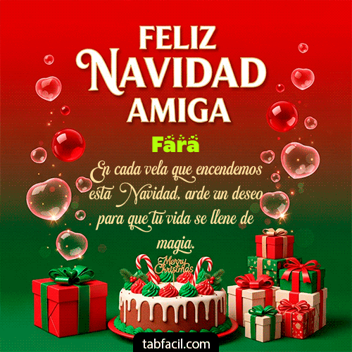 GIF Animado de Feliz Navidad para Fara - Feliz Navidad Amiga