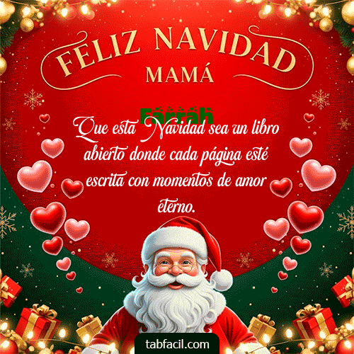 GIF Animado de Feliz Navidad para Farrah - Feliz Navidad Mamá