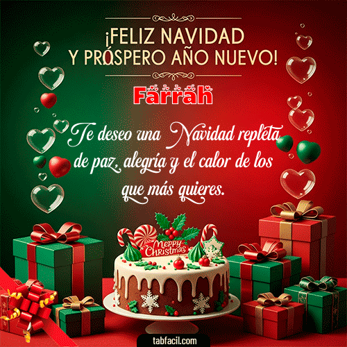 GIF Animado de Feliz Navidad para Farrah - Feliz Navidad y Próspero Año Nuevo