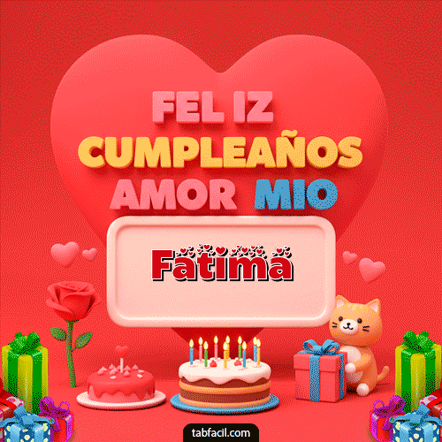 Ver GIF de 💖 Feliz Cumpleaños Amor Mio GIF de Fatima - 💖 Feliz Cumpleaños Amor Mio