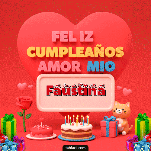 Feliz Cumpleaños Faustina GIF