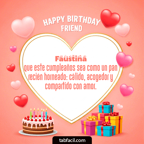 Feliz Cumpleaños Faustina GIF