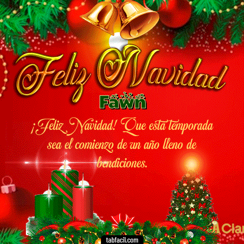 GIF Animado de Feliz Navidad para Fawn - Feliz Navidad