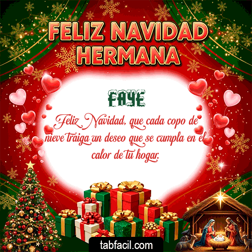 GIF de Faye - Feliz Navidad Hermana