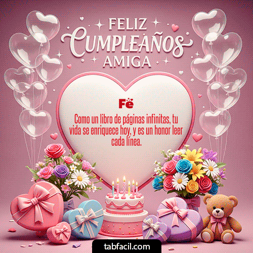GIF de Fe - Feliz Cumpleaños Amiga