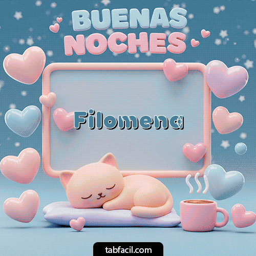 GIF Animado de Buenas Noches para Filomena - Luna estrellas de buenas noches