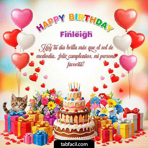 Feliz Cumpleaños Finleigh GIF
