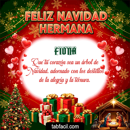 GIF de Fiona - Feliz Navidad Hermana