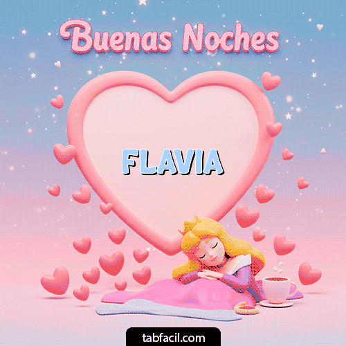 GIF de Flavia - Buenas noches corazón
