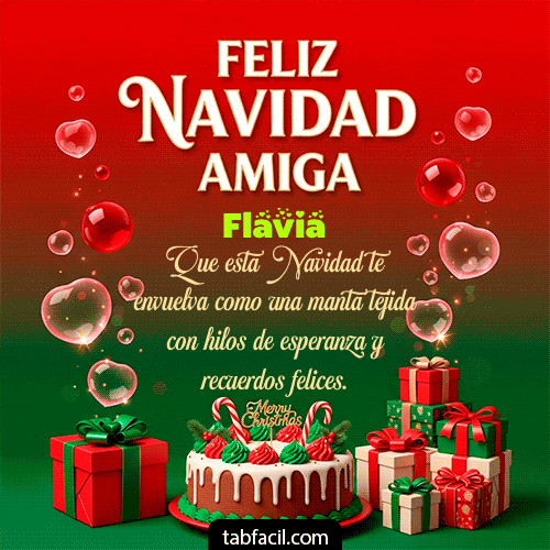GIF de Flavia - Feliz Navidad Amiga