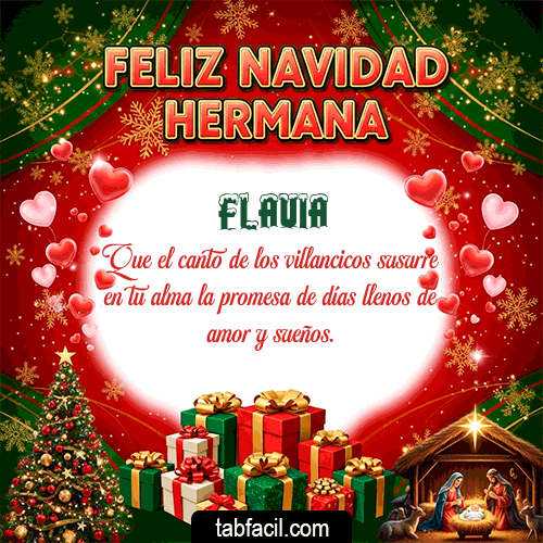 GIF de Flavia - Feliz Navidad Hermana
