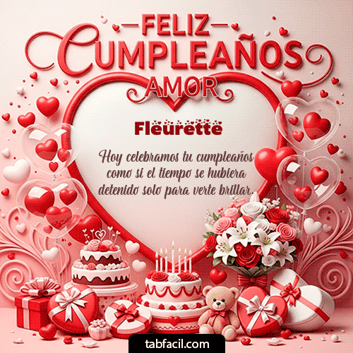 GIF de Fleurette - Feliz Cumpleaños Amor