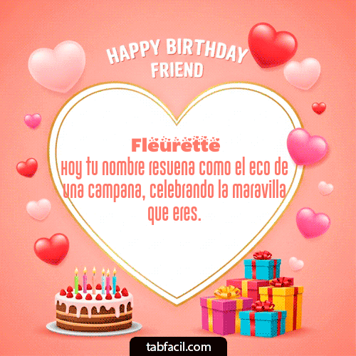 GIF de Fleurette - Happy Birthday Friend