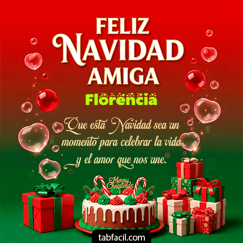 GIF de Florencia - Feliz Navidad Amiga