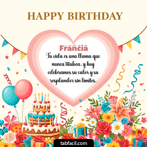 GIF Animado de Feliz Cumpleaños para Francia - Happy BirthDay Friend!