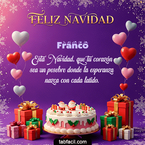 GIF Animado de Feliz Navidad para Franco - 🎅 Merry Christmas