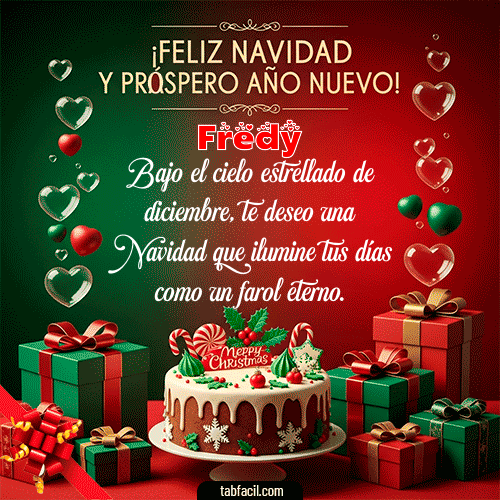 Feliz Navidad Fredy GIF