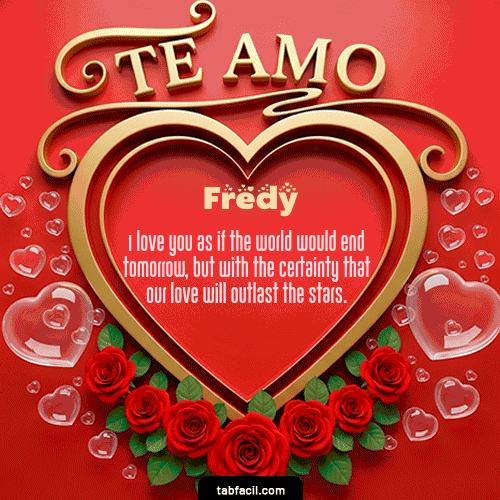 GIF Animado de Feliz Dia Amor para Fredy - Te Amo