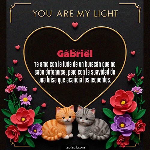 GIF Animado de Feliz Dia Amor para Gabriel - Tú eres mi luz