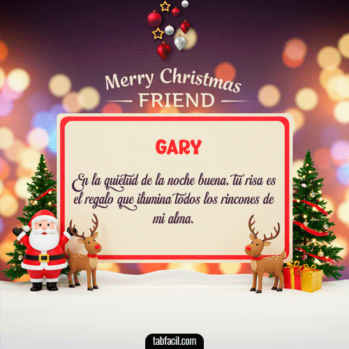 GIF Animado de Feliz Navidad para Gary - Merry Christmas Friend