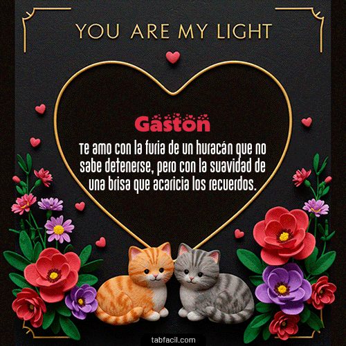 GIF Animado de Feliz Dia Amor para Gaston - Tú eres mi luz