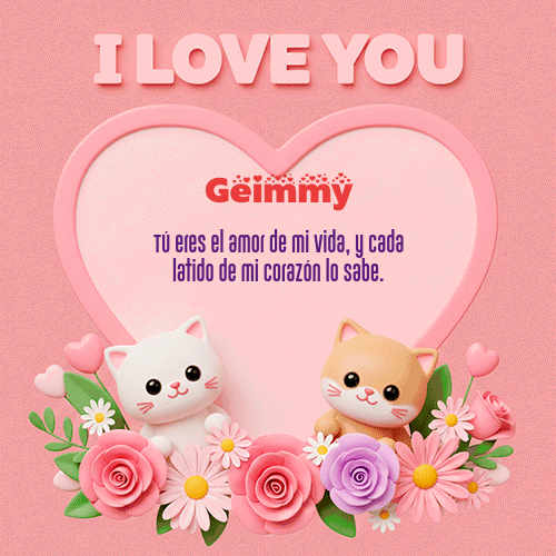 GIF Animado de Feliz Dia Amor para Geimmy - Te Amo!!!
