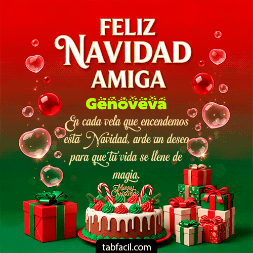 GIF Animado de Feliz Navidad para Genoveva - Feliz Navidad Amiga