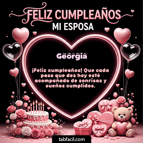 GIF de Georgia - Feliz Cumpleaños Mi Esposa