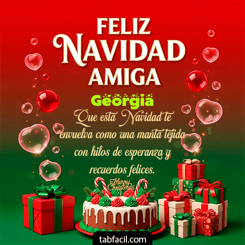 GIF Animado de Feliz Navidad para Georgia - Feliz Navidad Amiga