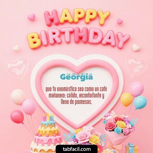 GIF de Georgia - Happy Birthday Amiga