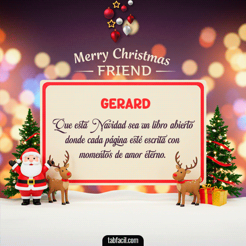 GIF de Gerard - Merry Christmas Friend