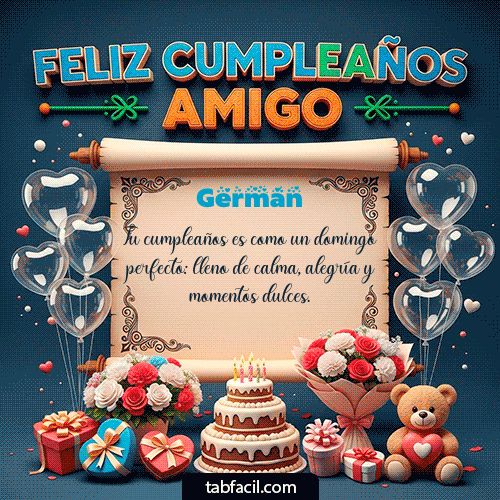 GIF de Germán - Feliz Cumpleaños Amigo