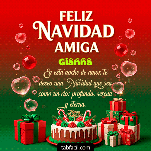 GIF Animado de Feliz Navidad para Gianna - Feliz Navidad Amiga