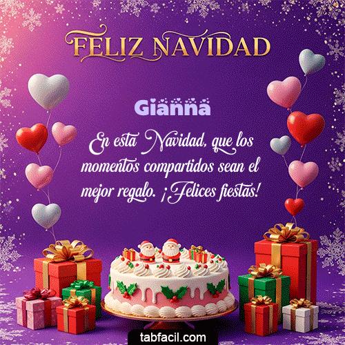 GIF Animado de Feliz Navidad para Gianna - 🎅 Merry Christmas
