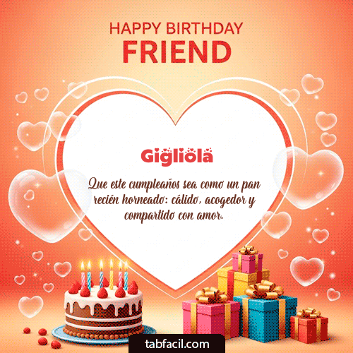 GIF Animado de Feliz Cumpleaños para Gigliola - Happy Birthday Friend