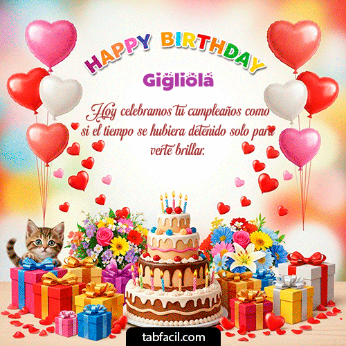 GIF Animado de Feliz Cumpleaños para Gigliola - Happy BirthDay