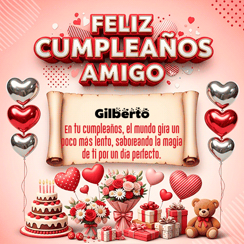 Feliz Cumpleaños Gilberto GIF